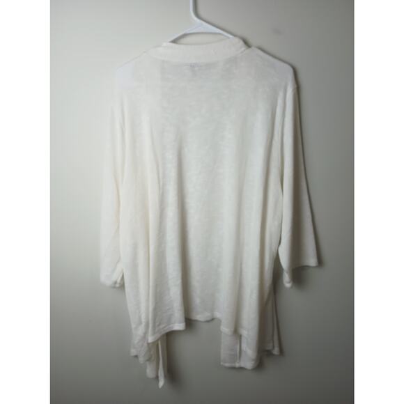 Torrid White Open Front Cardigan Women Size 3X Winter Light Weight - Picture 5 of 5